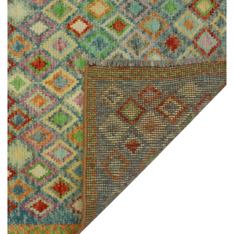 Balochi Aian Green/Gold Rug - 3'4" x 4'10"