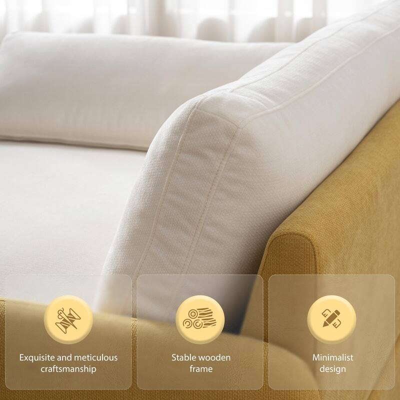 50" Oversized Chenille Accent Chair, Wide Deep Seat Upholstered Armchair with Pillows