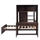 preview thumbnail 8 of 18, Contemporary Twin size Loft Bed with a Stand-alone bed, Shelves, Desk and Wardrobe, Health and Comfort, Maximized Space, Black