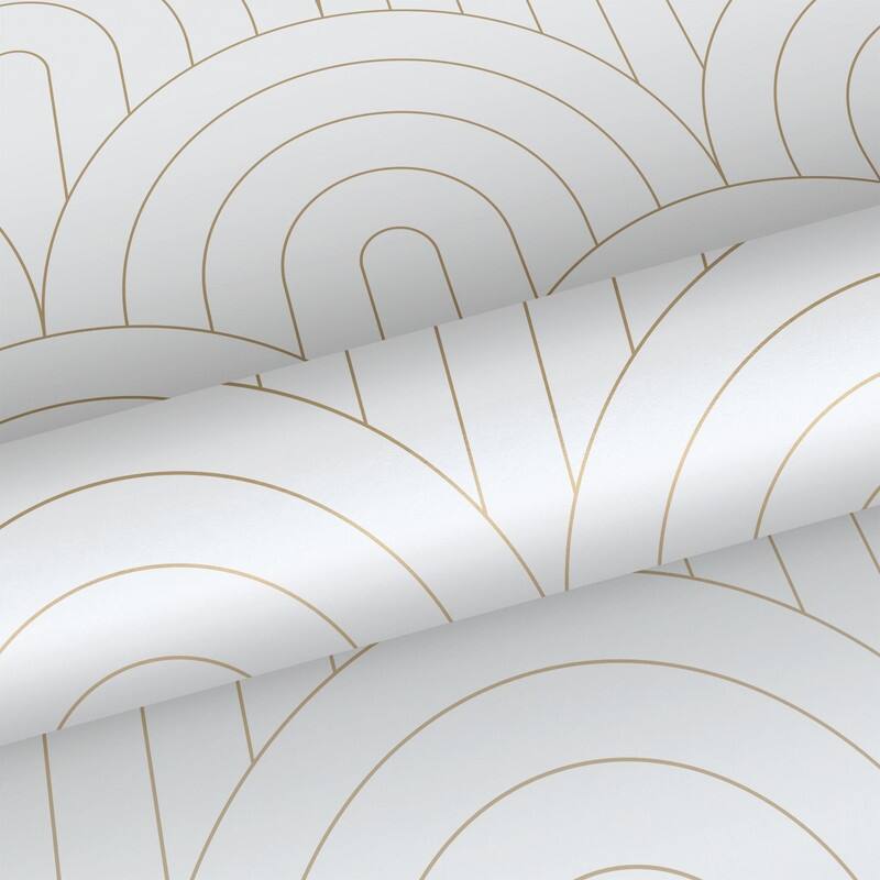 ESTA Home Lalique White Art Deco Motif Wallpaper