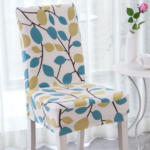 Elegant Polyester and Spandex Stretch Washable Dining Chair Slipcover