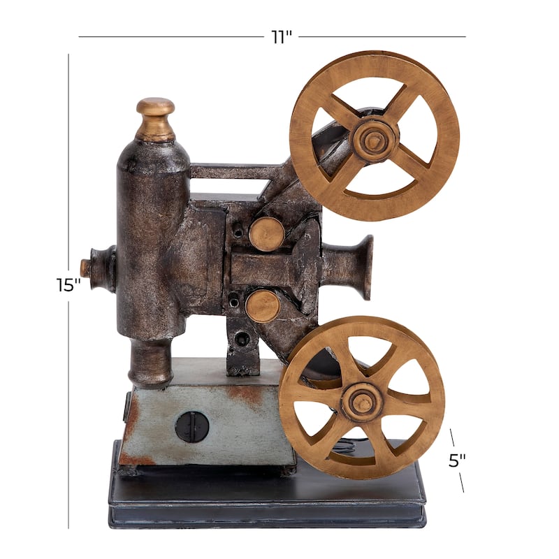 Metal Film Camera Decorative Sculpture - Black - Roche River Decor
