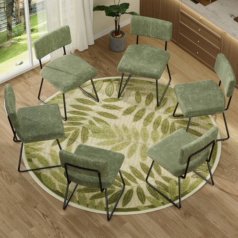 Modern Set of 2/4/6/8 Dining Chairs Upholstered Chairs with Open Back for Dining Room and Kitchen