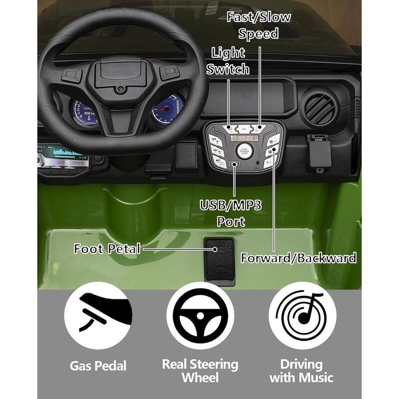 2 Seater Ride On Jeep Car Toy Vehicle for Kids Best Gifts