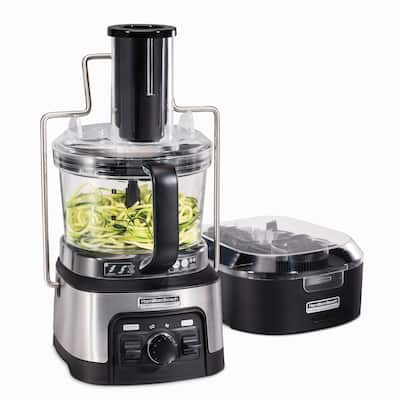 Hamilton Beach Professional 12 Cup Spiralizing Stack & Snap Food Processor