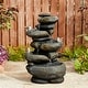 preview thumbnail 20 of 44, Glitzhome 24-inch Outdoor 2-tier Faux Pebbles Polyresin Birdbath Fountain with Pump