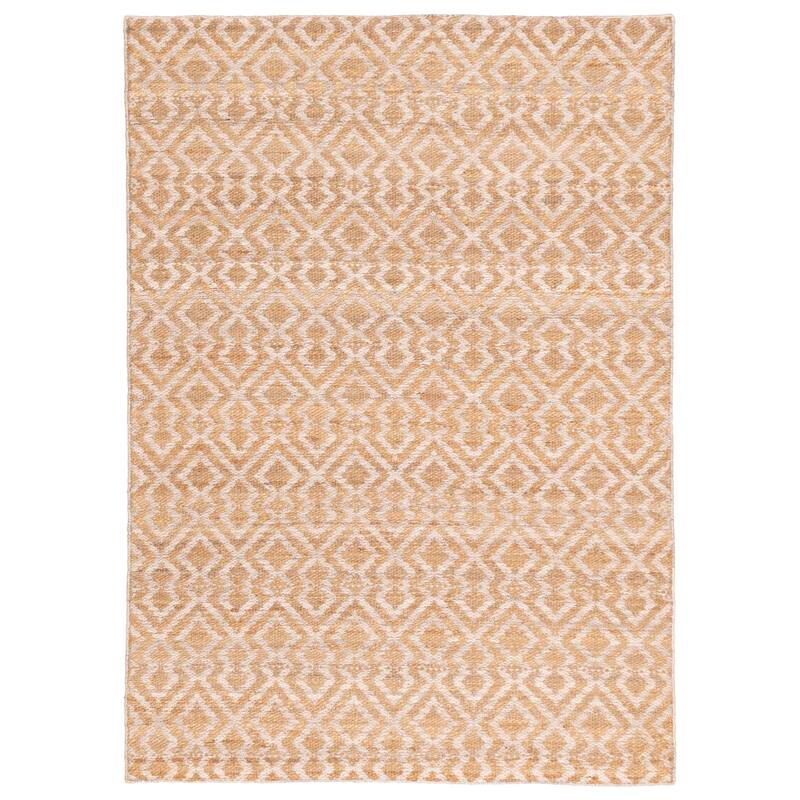 ECARPETGALLERY Flat-Weave Palas Denizli Tan Jute Kilim - 5'3 x 7'5