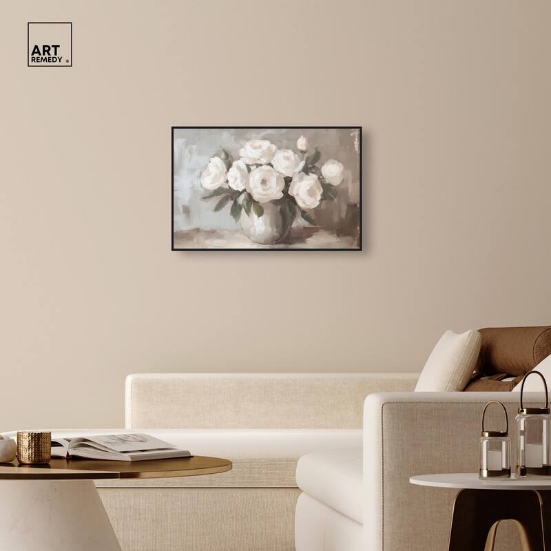 Creamy Cascade Cluster II Canvas by Art Remedy