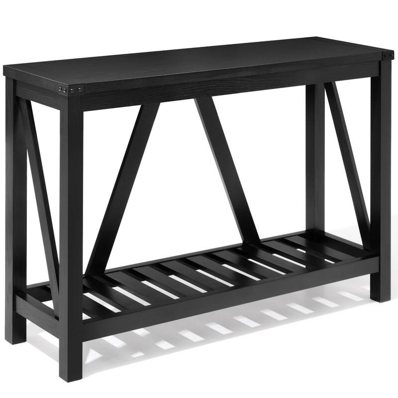 VredHom A-frame Console Table with Display Shelf - Black