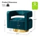 preview thumbnail 24 of 114, HULALA HOME Carisa Modern Upholstered Swivel Open-Back Barrel Chair with Golden Base