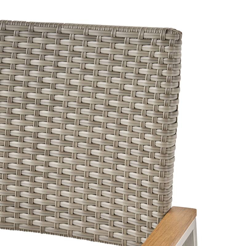 Glasgow Aluminum Outdoor Dining Chairs with Faux Wood Accents by Christopher Knight Home