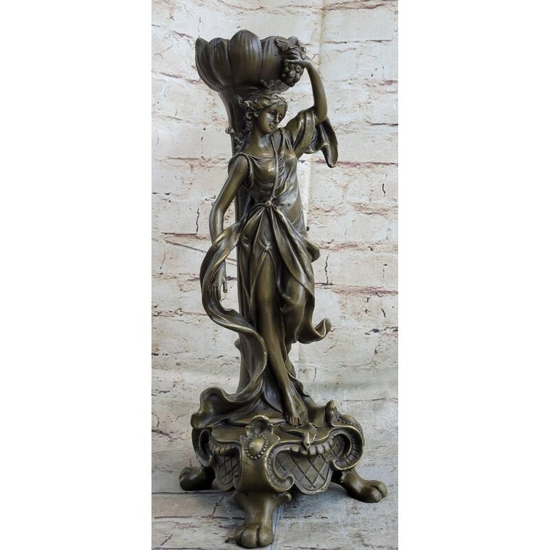 Victorian Mythology Sexy Woman Solid Bronze Candlestick Candle Holder Sale