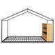 preview thumbnail 16 of 30, LED Metal PlayHouse Bed Frame with Bookshelves