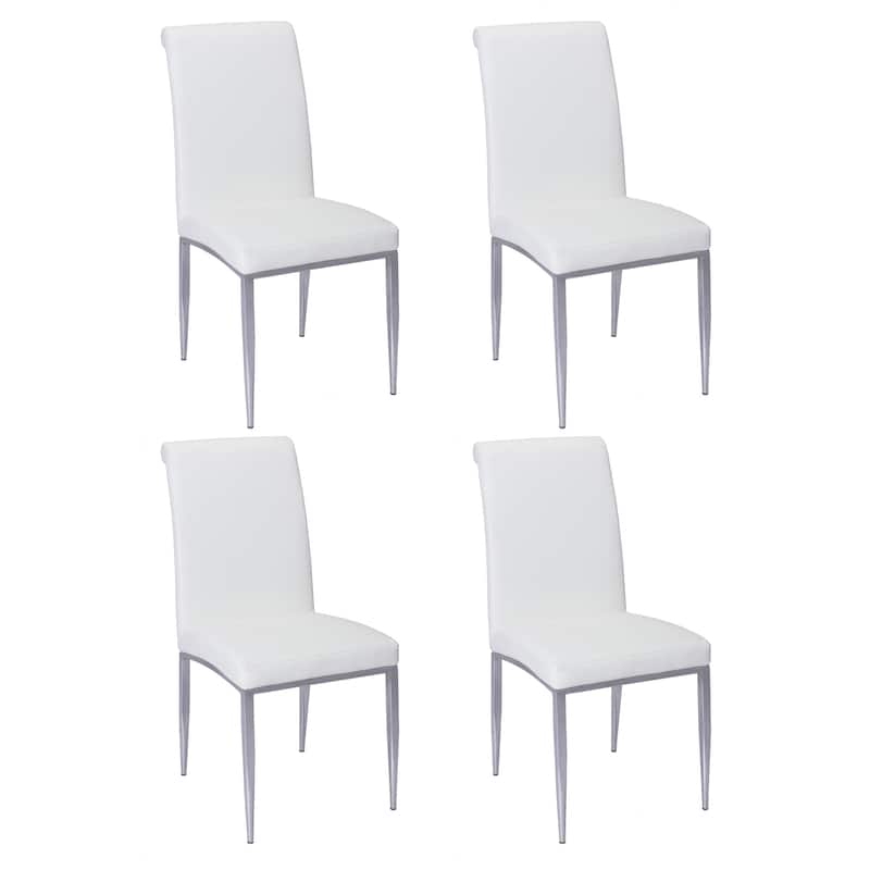 Somette Contemporary Upholstered Cantilever Side Chair, Set of 4