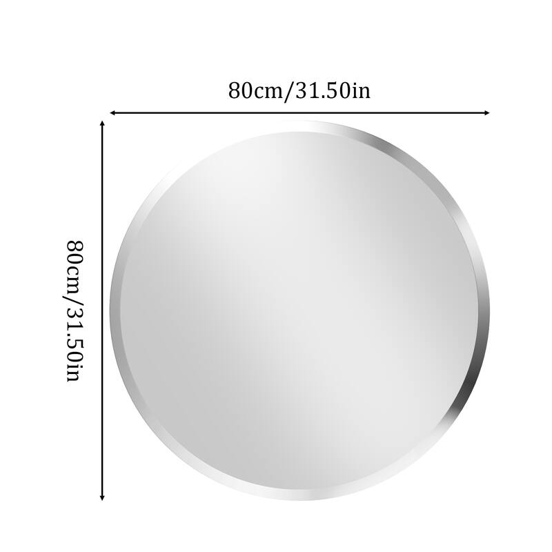 Frameless Bathroom Mirror Wall Mounted Modern Stylish Design with Contemporary Bevelled Edges