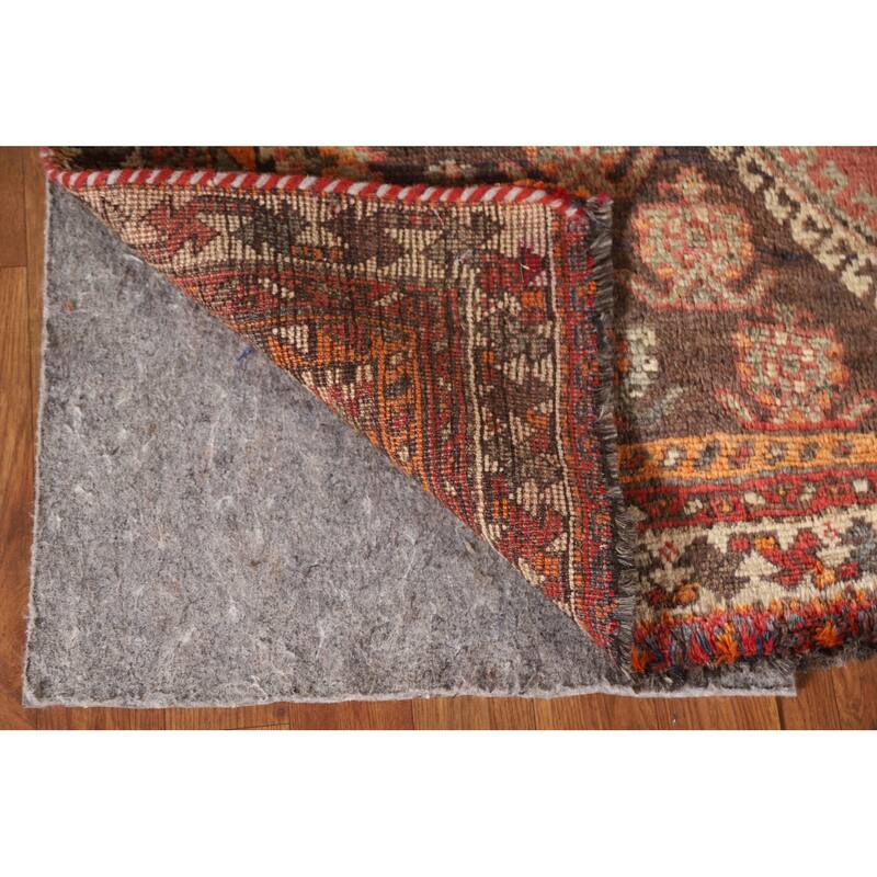 Hand Knotted Oriental 100% Wool Carpet Traditional Geometric Oranges & Rust Shiraz Area Rug - 7' 9'' X 5' 0''