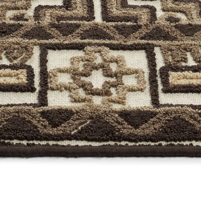 Charlotte Collection Blue Hand Tufted Indoor Area Rug