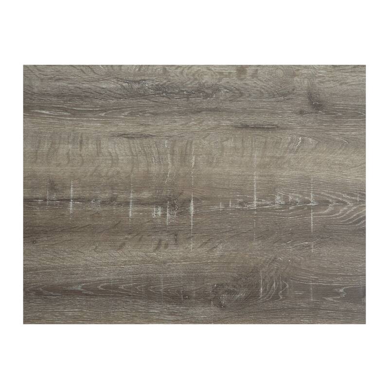 Wooden Table Set with Sturdy Metal Base, Set of Three, Gray and Brown - 16.13 H x 31.5 W x 31.5 L Inches