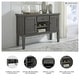 preview thumbnail 3 of 17, Hallanden Antique Gray Dining Room Server - 56"W x 18"D x 39"H