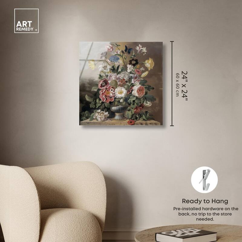 Classical Dream Vase Acrylic by Art Remedy, Ready to Hang