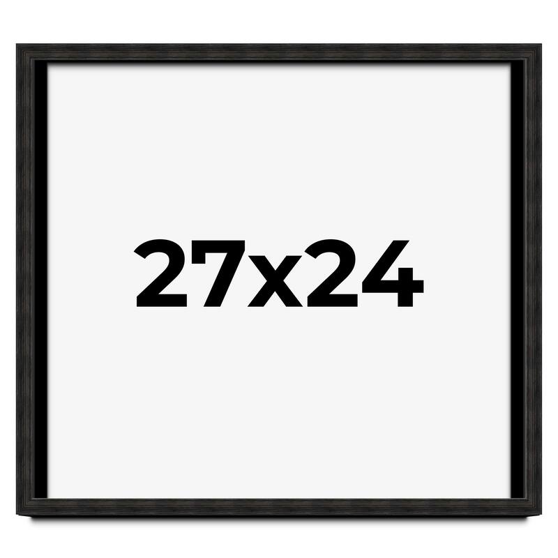 27x24 Shadow Box Black Rustic Barnwood Display Frame | 1.125 Inch