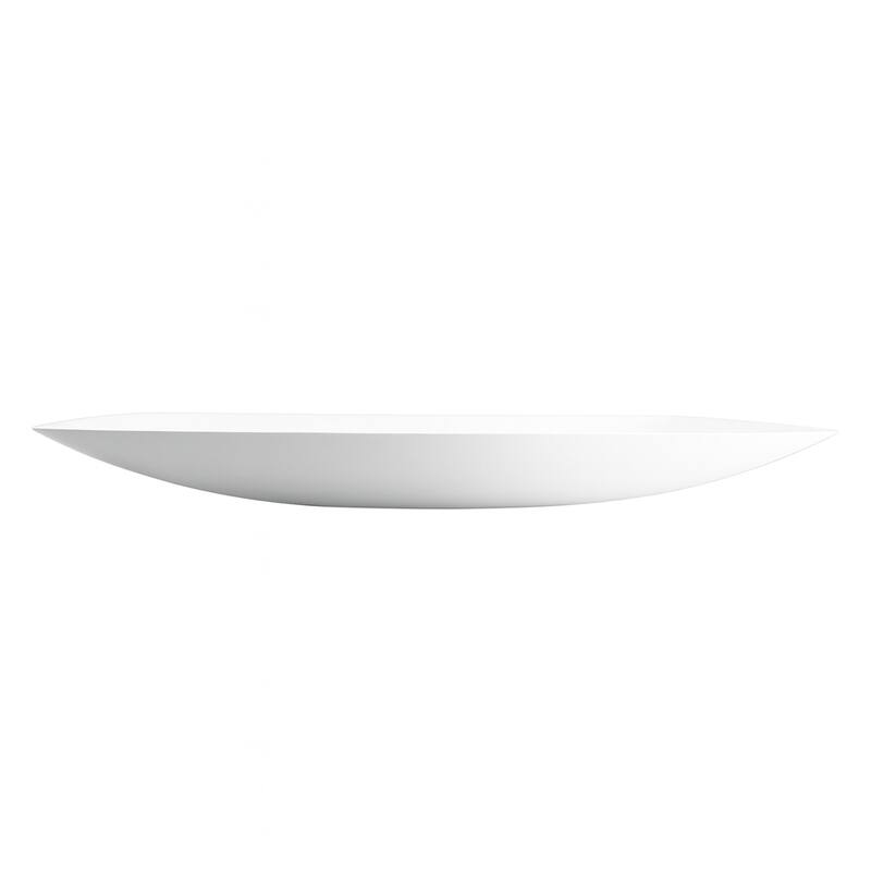 Carrivo Matte White Solid Surface Rectangular Vessel Sink