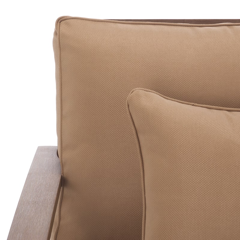 SAFAVIEH Couture Martinique Wood Patio Loveseat - 56"W x 35"D x 32"H