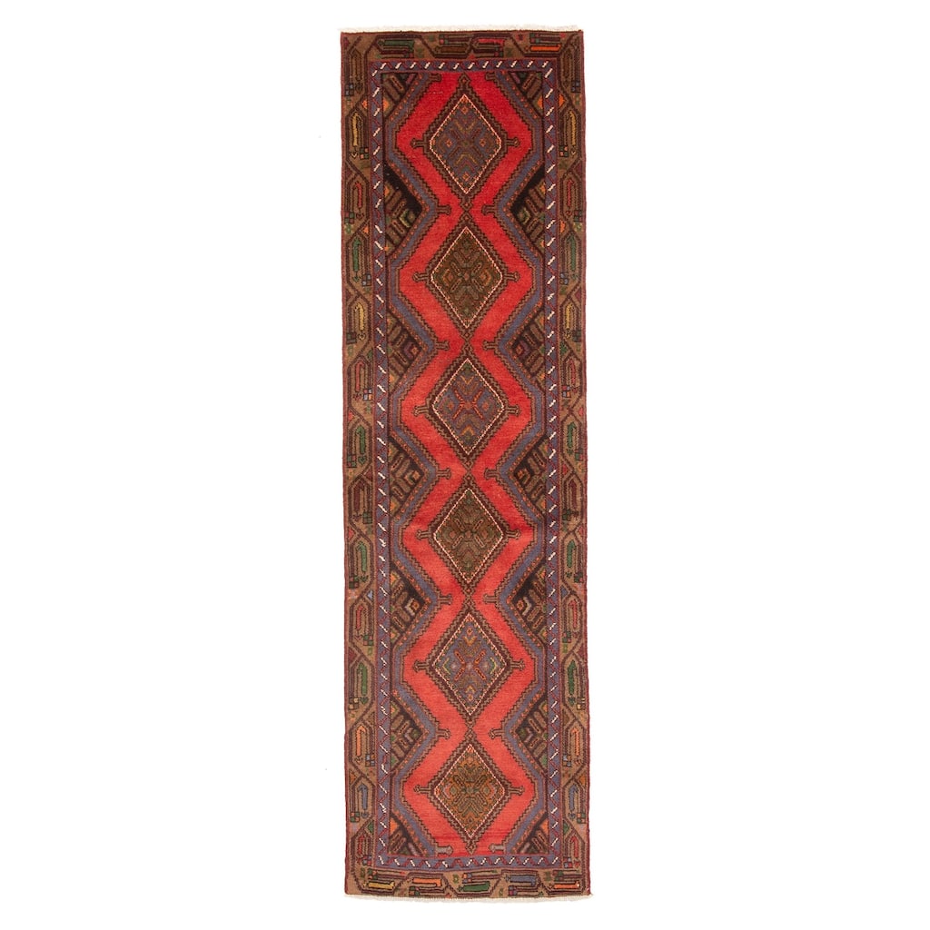ECARPETGALLERY Hand-knotted Konya Anatolian Red Wool Rug - 2'4 x 8'4
