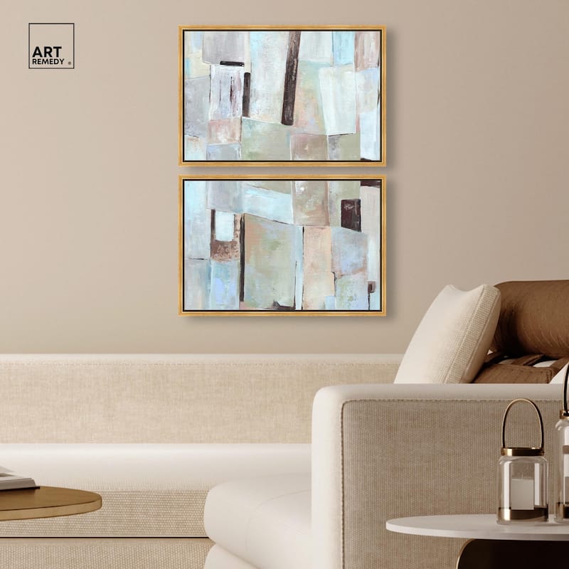 Crossed Lines Canvas Set of 2 by Art Remedy