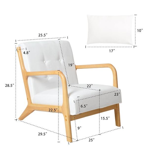 Modern Upholstered Accent Chair with Wood Frame - Bed Bath & Beyond ...