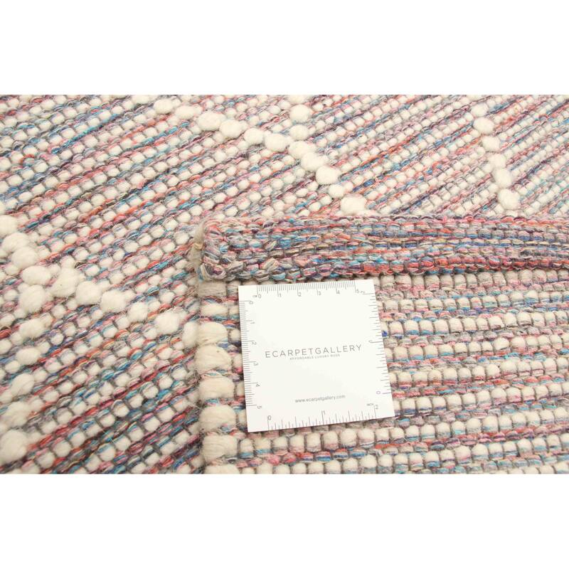 ECARPETGALLERY Braid weave Sienna Pink Wool Rug - 4'11 x 7'10