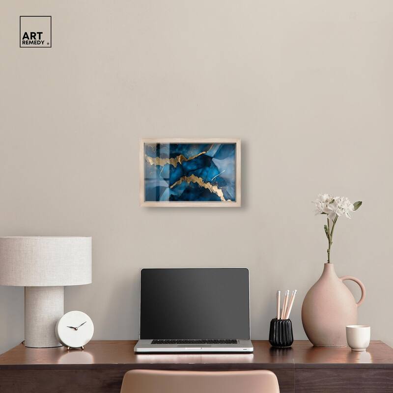Dark Texture Golden Touch III Shadowbox by Art Remedy
