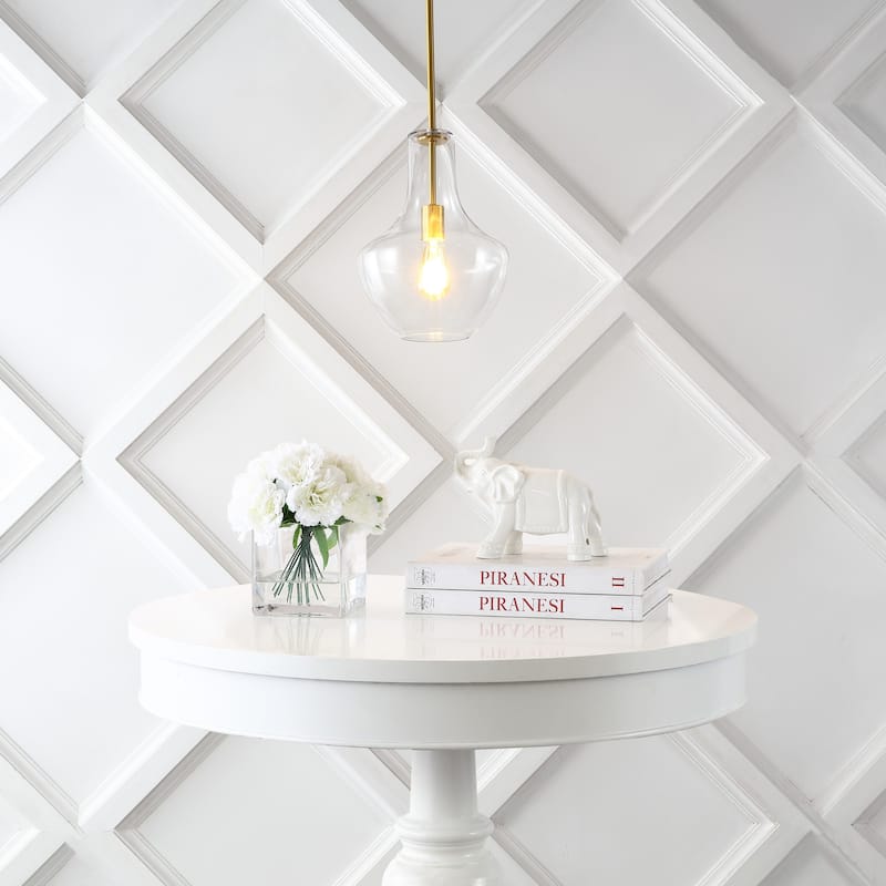 Bettina 1- Light Mid-Century Modern Iron/Glass LED Pendant, by JONATHAN Y