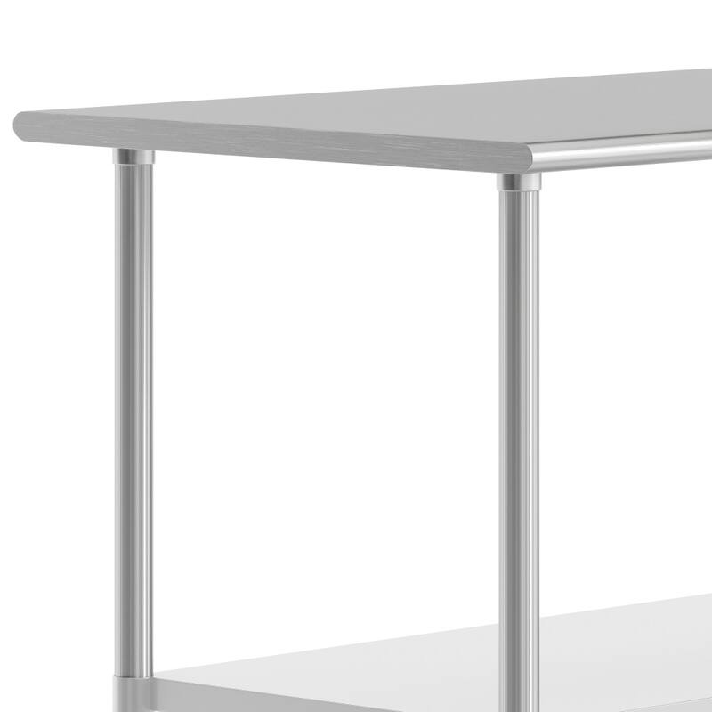 Stainless Steel 18 Gauge Work Table with Undershelf
