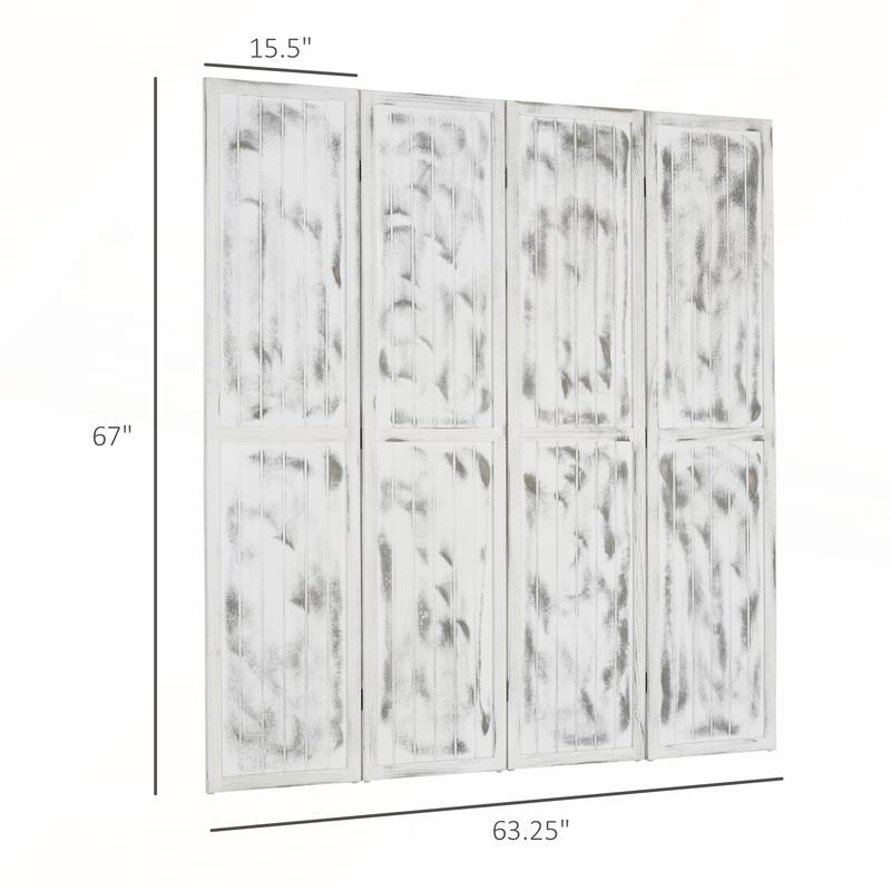 Versatile 5.5' 4 Panel Folding Room Divider for Creating Separate Spaces in Any Room