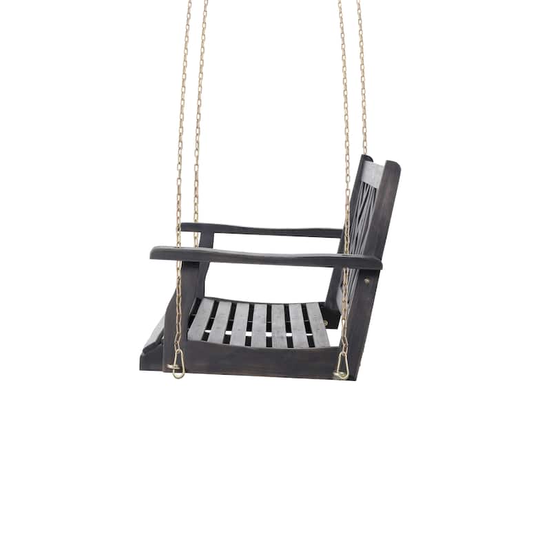 Acacia Wood Porch Swing with 8' Chains and 800lb Capacity