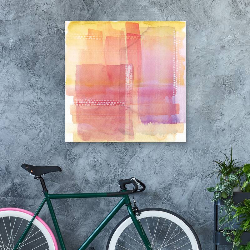 Pink Water Lines by Nikki Chu Canvas Art Print