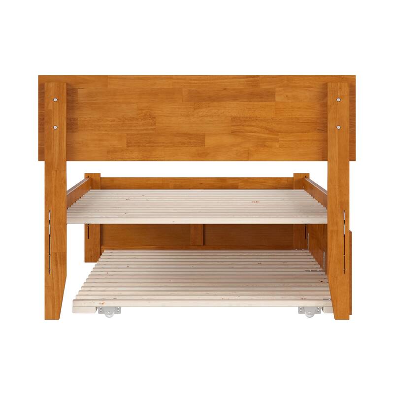 AFI Orlando Platform Bed with Footboard & Twin XL Trundle
