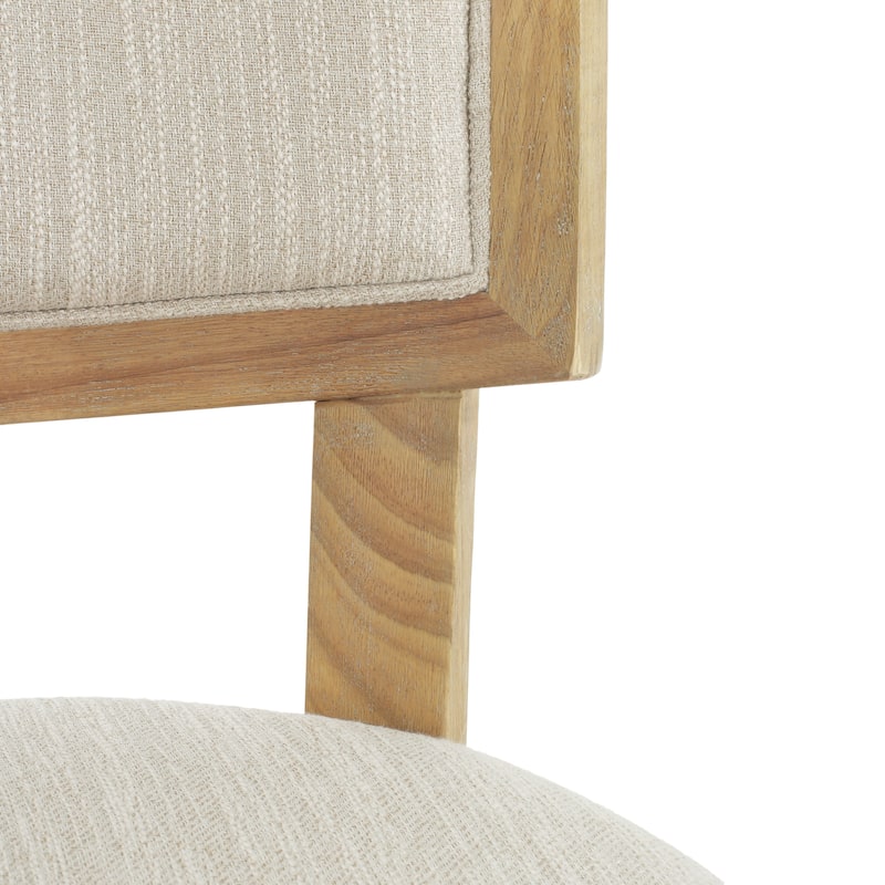 Fescue Farmhouse Fabric and Rubberwood Upholstered 5 Piece Dining Set by Christopher Knight Home