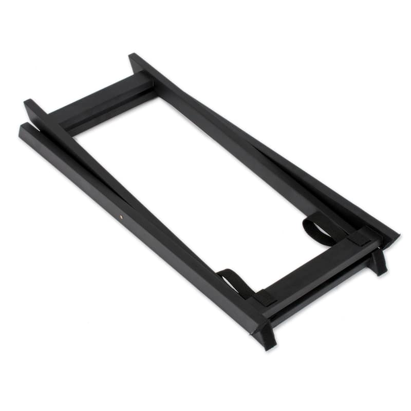Reverse painted glass folding tray table, 'Scarlet Delight'