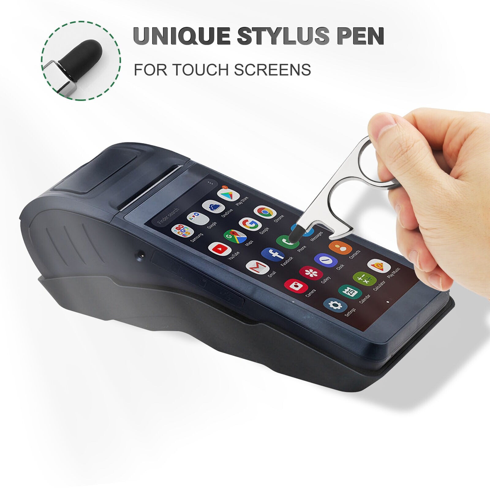 1/2/3pcs Clean Key Door Opener Handheld Keychain No Touch Hand Tool Stylus Tips 