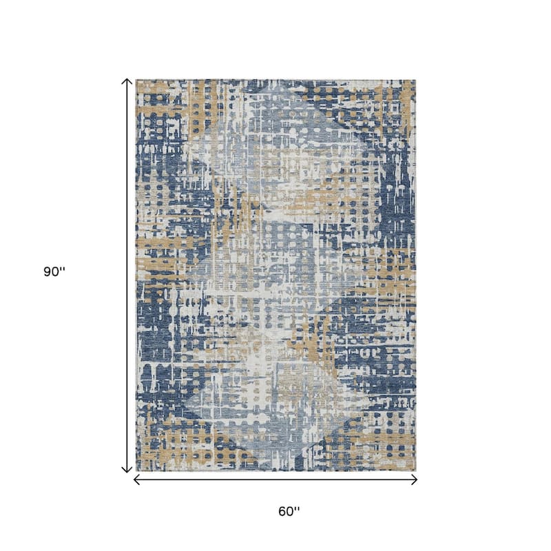 HomeRoots Geometric Transitional Rectangle Outdoor Rug