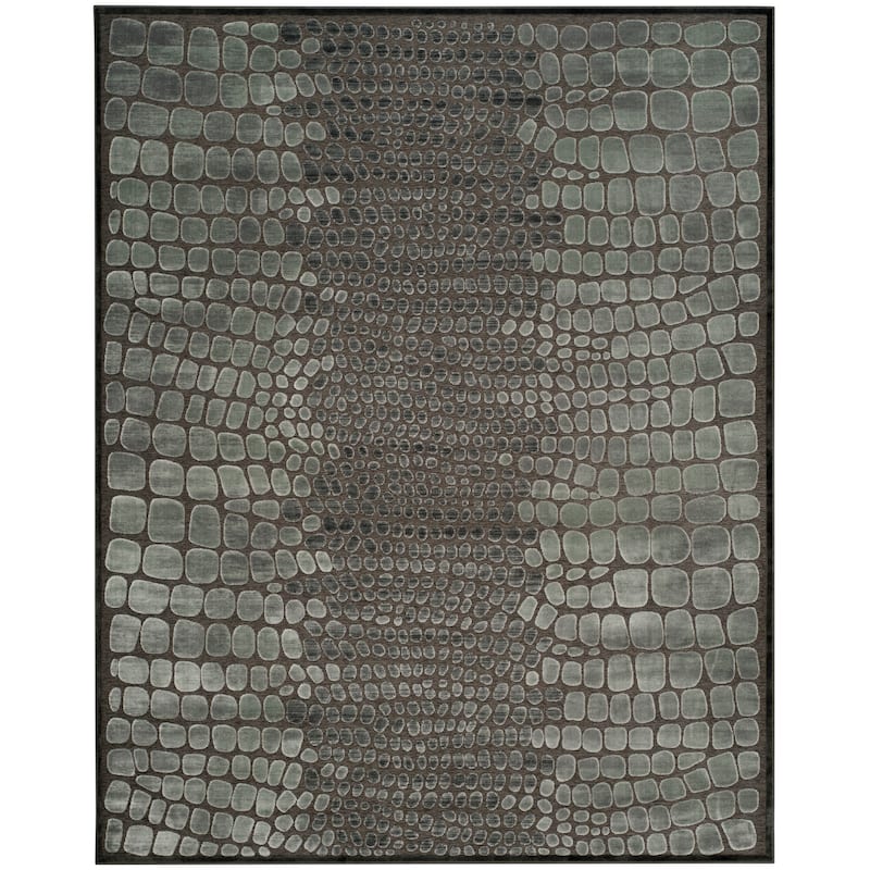 Martha Stewart by SAFAVIEH Jelly Abstract Viscose Rug - 8' x 10' - Anthracite/Anthracite