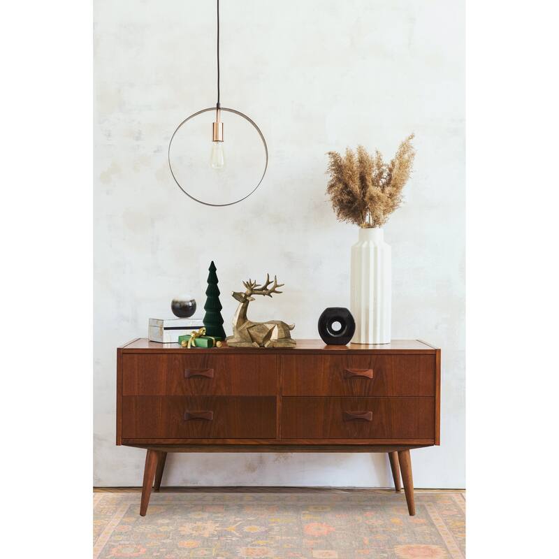 ECARPETGALLERY Hand-knotted Modern Oushak Sage Wool Rug - 6'0 x 8'9