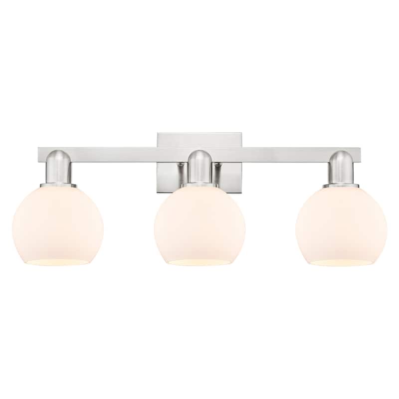 Innovations Lighting 716-3W-10-25 Athens Vanity Athens 3 Light 25" - Brushed Satin Nickel / Matte White