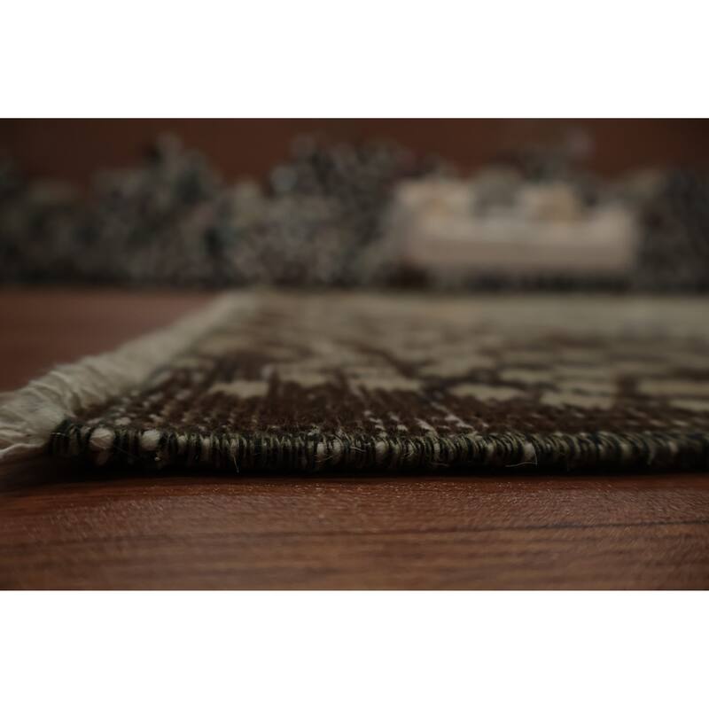 Hand Knotted Oriental 100% Wool Carpet Transitional Floral Beige & Ivories Anatolian Area Rug - 9' 3'' X 5' 8''