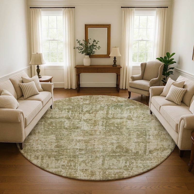 Premium Washable Super Soft Abstract Solid Mayfield Rug - Taupe - 8' x 8'