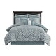 preview thumbnail 34 of 79, Madison Park Odette 8 Piece Jacquard Comforter Set