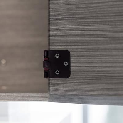 Design House 189662-MB Overlay Hinges for Kitchen Cabinets 10-Pack Matte Black