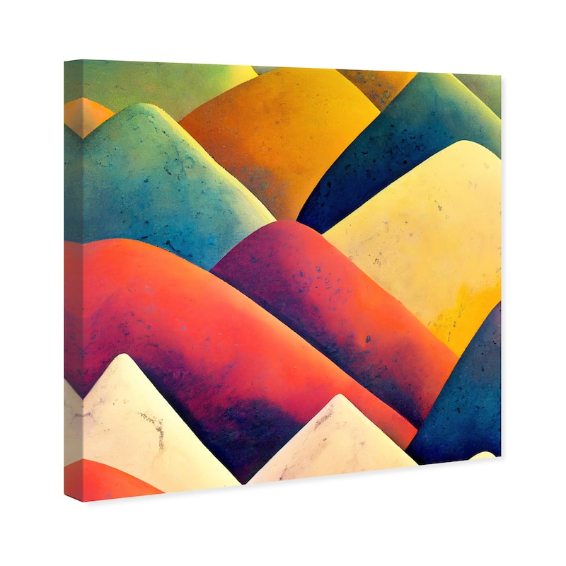Wynwood Studio Canvas Nature and Landscape Colorful Hillside Orange and Modern & Contemporary Wall Art Canvas Print